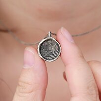 Unique personalized finger print necklace gift for mom on mothers day 2021