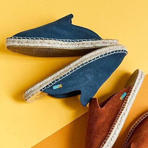 Life Handmade Suede Espadrille Mule Shoes for Women unique giftPicture