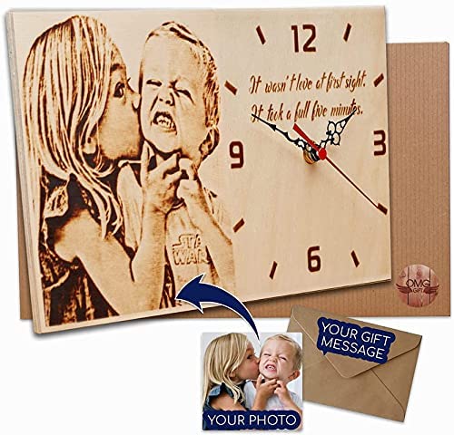 Mothers Day Personalized Wood Burned Photo Clock Top 10 Best Mother's Day Gifts 2021