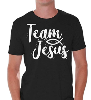 Awkward Styles Christian Clothes for Him Team Jesus Christ T-Shirt White T Shirt for Men